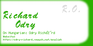 richard odry business card